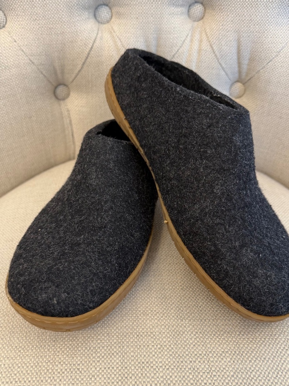 GLERUPS Slip On With Natural Rubber Sole in Honey Charcoal EU40 W9 M7.5